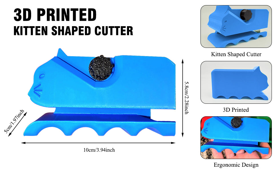 Cute Cardboard Cutting Machine for Cat Scratchers,3D Printed Kitten Shaped Cutter,DIY Tools,Utility Knife for Cardboard Carton