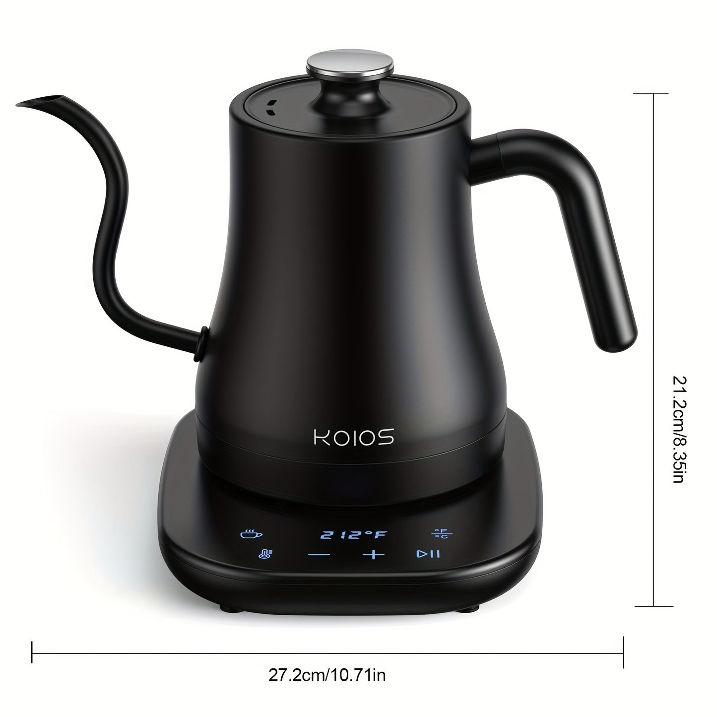 [27oz Rapid Heating Electric Kettle] Gooseneck Electric Kettle With Temperature Control, 27oz Rapid Heating Electric Kettle For Pour Over Coffee/Tea, Auto Shut Off & Boil-Dry Protection, 4H Keep Warm, Stainless Steel Inner, M