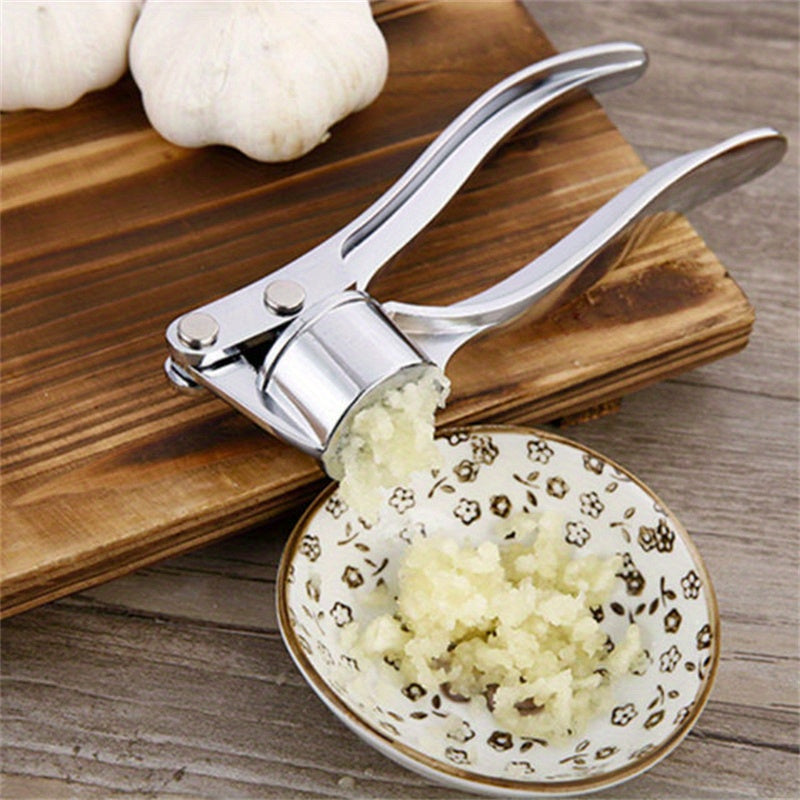 1pc RZSYZH Heavy-Duty Garlic Press, Ginger Crusher, Lemon Squeezer - Heavy-Duty Manual Crusher with Efficient Crushing, Compact Design for Kitchen, Restaurant, Home - Easy-Clean Garlic Press Tool for Garlic, Ginger, Lemon, Co
