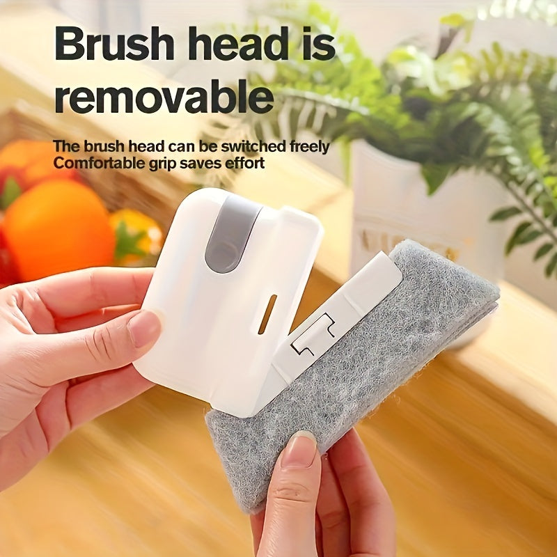 1pc  Door and Window Track Cleaning Brush - Easy to Clean  Gaps and Frames, Groove Cleaning Brush, Hand-held Slit Brush, Dust Brush, No-dead Kitchen Counter Top Cleaning Tool, Cleaning Supplies, Back-to-school Supplies