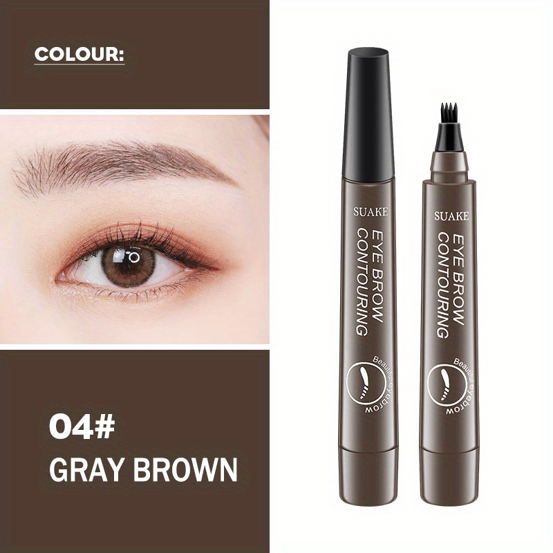 1pc Waterproof Eyebrow Pen - Microblading Eyebrow Pencil with a Micro-Fork Tip Applicator - Creates Natural Looking Brows Makeup Effortlessly