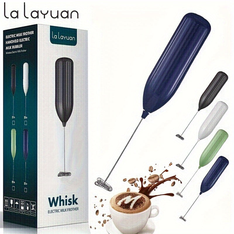 1pc, Electric Milk Frother, Compact Milk Foamer, Portable Electric Whisk, Battery-Operated (Batteries Not Included) Beverage Mixer, Handheld Mixer for Coffee, Cordless Electric Blender for Lattes, Cappuccino, Frappe, Chocolat