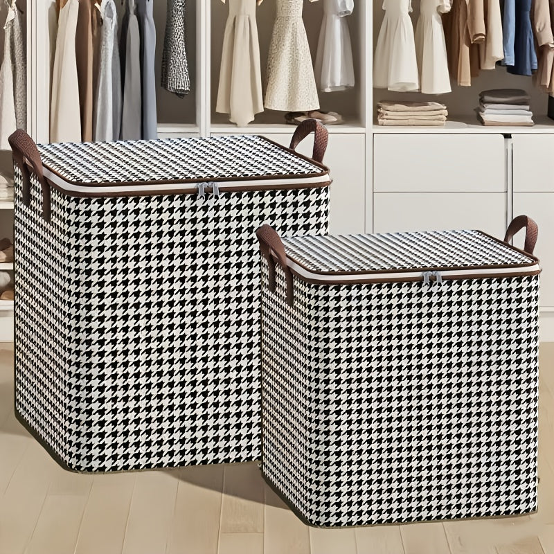 1pc Clothing And Quilt Storage Box, Foldable Travel Bag for Outings, Portable Packing Bag for Moving, Wardrobe Organizer for Clothes And Comforters, Under-Bed Storage