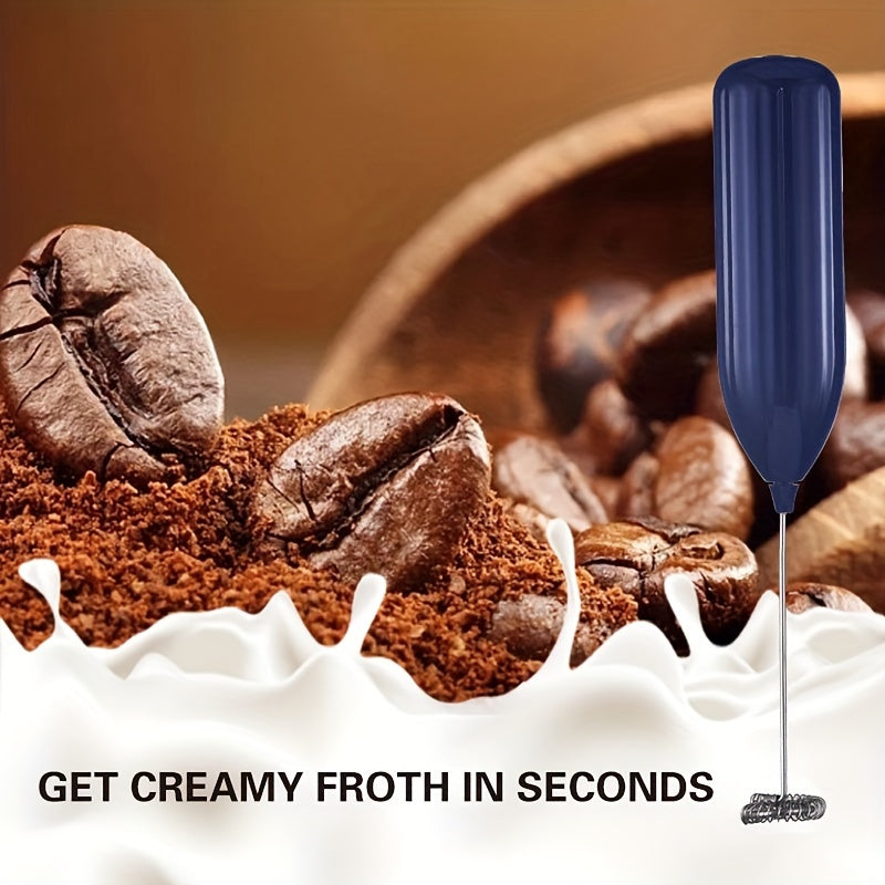 1pc, Electric Milk Frother, Compact Milk Foamer, Portable Electric Whisk, Battery-Operated (Batteries Not Included) Beverage Mixer, Handheld Mixer for Coffee, Cordless Electric Blender for Lattes, Cappuccino, Frappe, Chocolat