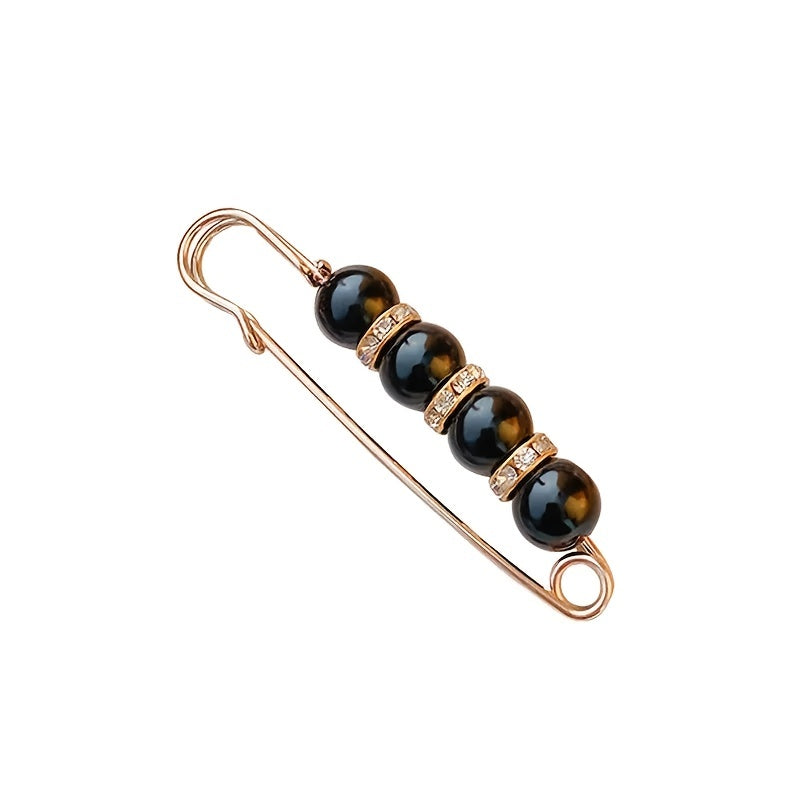 Sweater Shawl Clips Faux Pearl Brooch Pins Clothing Dress Pants Skirt Waist Decorative Collar Safety Pins For Women