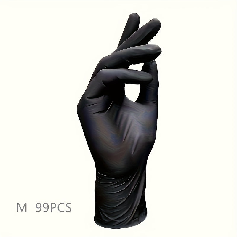 20/40/99 Nitrile Gloves, Black, Designed for Household Cleaning And As Disposable Gloves, Suitable for Cleaning Tasks, Cleaning, Heavy-Duty Gloves, Single-Use Nitrile Gloves.