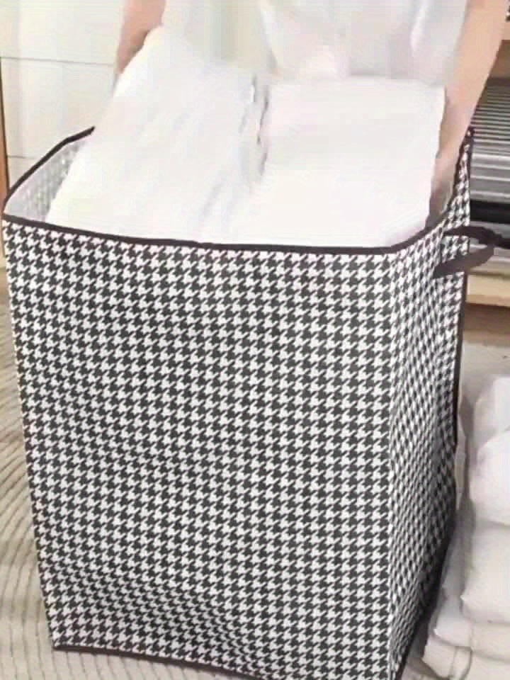 1pc Clothing And Quilt Storage Box, Foldable Travel Bag for Outings, Portable Packing Bag for Moving, Wardrobe Organizer for Clothes And Comforters, Under-Bed Storage