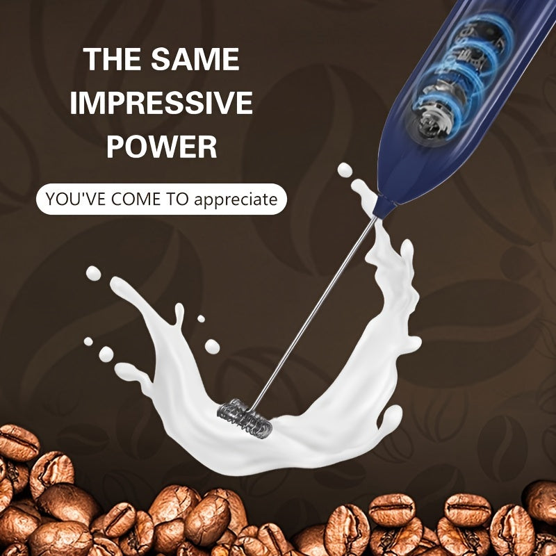 1pc, Electric Milk Frother, Compact Milk Foamer, Portable Electric Whisk, Battery-Operated (Batteries Not Included) Beverage Mixer, Handheld Mixer for Coffee, Cordless Electric Blender for Lattes, Cappuccino, Frappe, Chocolat