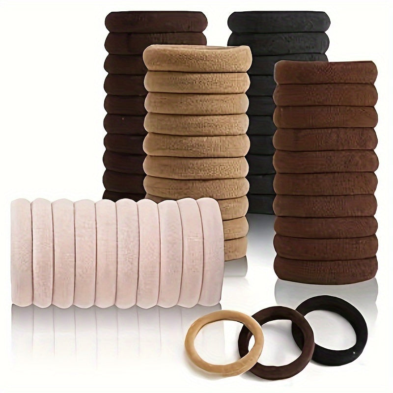 50pcs/100pcsHigh elastic hair loop French style thick Women's hair rope graduation gift