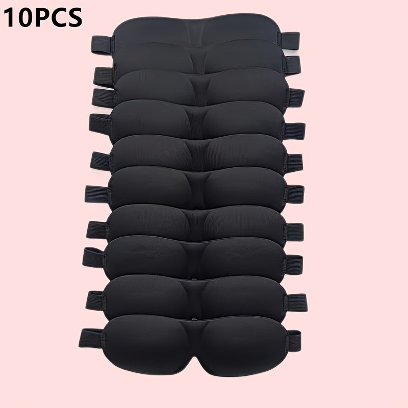 1/3/5/10 Pack Pure Blackout 3D Contoured Eye Mask for Adults - Heavy Duty Hypoallergenic & Fragrance-Free, Soft Ergonomic Fit (Men & Women) - Travel, Home, Office Use, No Leakage, Beige-Friendly - Ideal Gift for Night