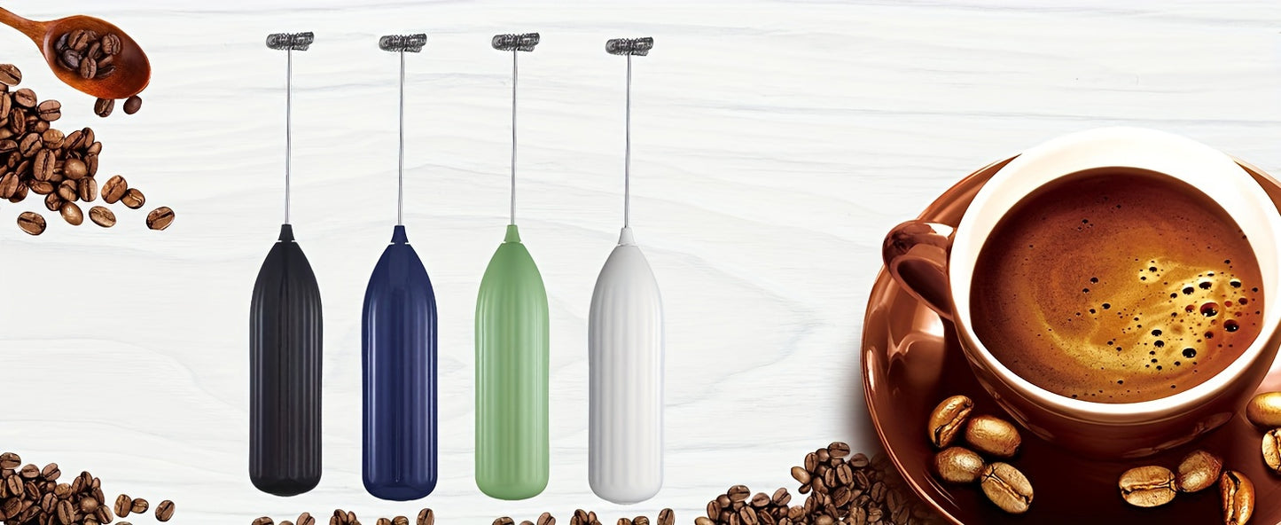 1pc, Electric Milk Frother, Compact Milk Foamer, Portable Electric Whisk, Battery-Operated (Batteries Not Included) Beverage Mixer, Handheld Mixer for Coffee, Cordless Electric Blender for Lattes, Cappuccino, Frappe, Chocolat