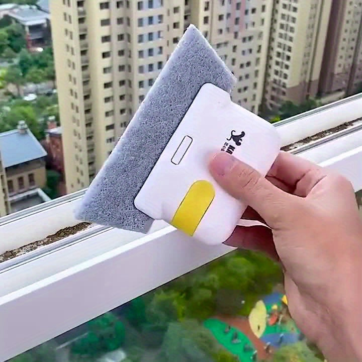 1pc  Door and Window Track Cleaning Brush - Easy to Clean  Gaps and Frames, Groove Cleaning Brush, Hand-held Slit Brush, Dust Brush, No-dead Kitchen Counter Top Cleaning Tool, Cleaning Supplies, Back-to-school Supplies