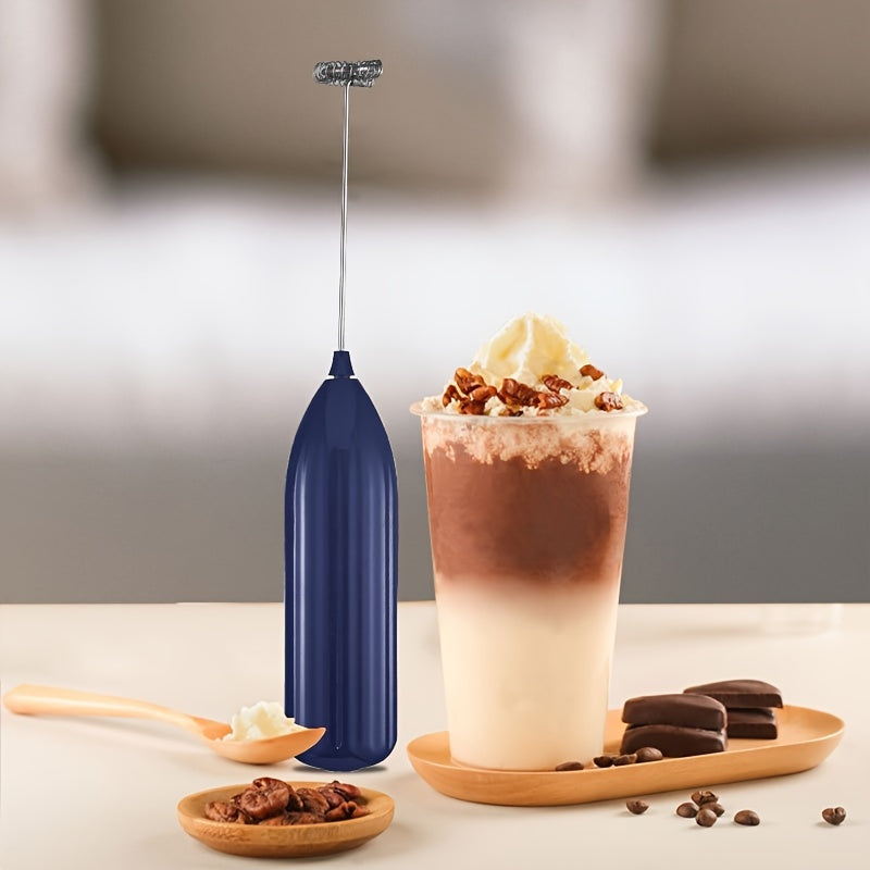 1pc, Electric Milk Frother, Compact Milk Foamer, Portable Electric Whisk, Battery-Operated (Batteries Not Included) Beverage Mixer, Handheld Mixer for Coffee, Cordless Electric Blender for Lattes, Cappuccino, Frappe, Chocolat