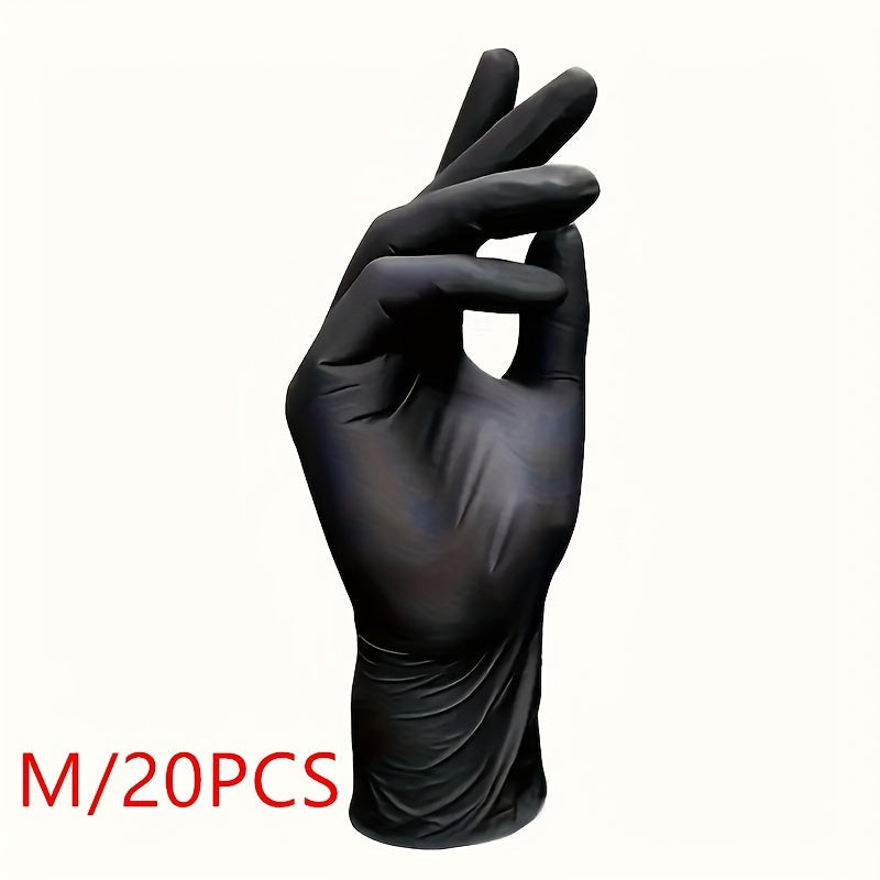 20/40/99 Nitrile Gloves, Black, Designed for Household Cleaning And As Disposable Gloves, Suitable for Cleaning Tasks, Cleaning, Heavy-Duty Gloves, Single-Use Nitrile Gloves.