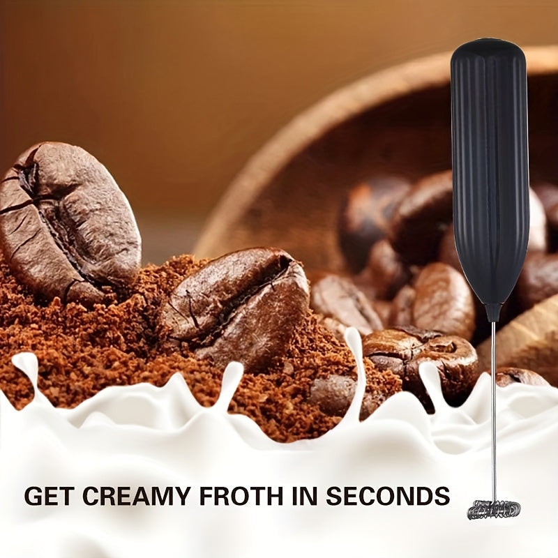 1pc, Electric Milk Frother, Compact Milk Foamer, Portable Electric Whisk, Battery-Operated (Batteries Not Included) Beverage Mixer, Handheld Mixer for Coffee, Cordless Electric Blender for Lattes, Cappuccino, Frappe, Chocolat