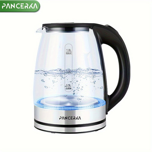 2L Rapid Boil Electric Kettle - Large Capacity, 1100W Fast Heating, Easy Cleaning, Boil-Dry Protection, Stainless Steel Filter, BPA Free, Auto Shut Off - Perfect Hot Water Boiler for Coffee and Tea Maker, Black