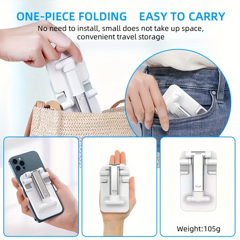 Set of 2 Portable, Foldable Phone Holders That Work with All Smartphones, Available in Two Colors
