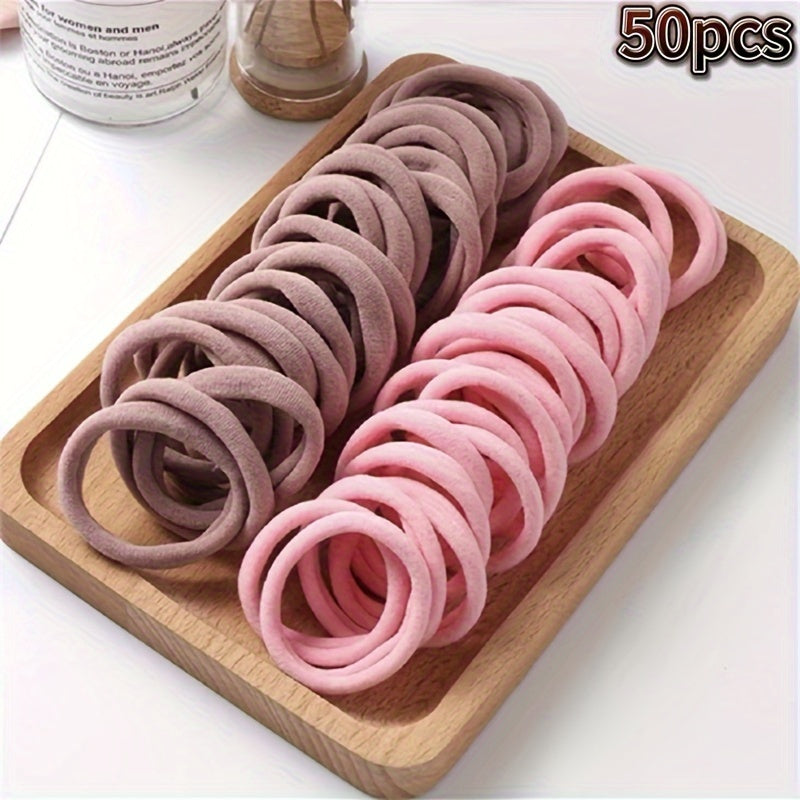 50pcs/100pcsHigh elastic hair loop French style thick Women's hair rope graduation gift