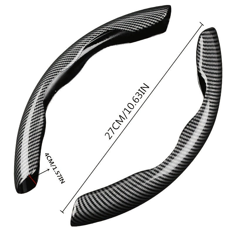 Upgrade Your Driving Experience With A Non-Slip Carbon Fiber Steering Wheel Cover!