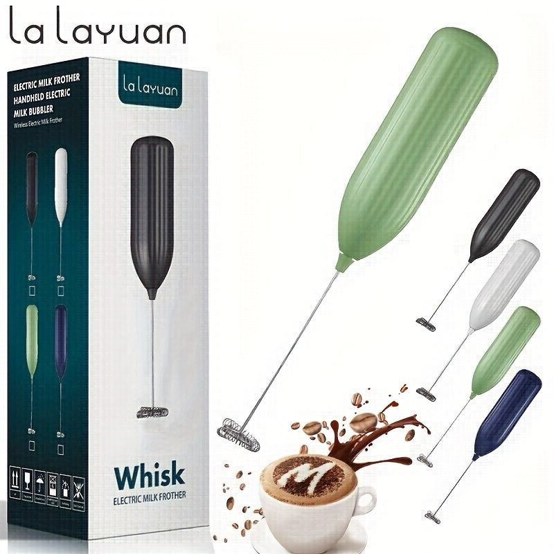 1pc, Electric Milk Frother, Compact Milk Foamer, Portable Electric Whisk, Battery-Operated (Batteries Not Included) Beverage Mixer, Handheld Mixer for Coffee, Cordless Electric Blender for Lattes, Cappuccino, Frappe, Chocolat