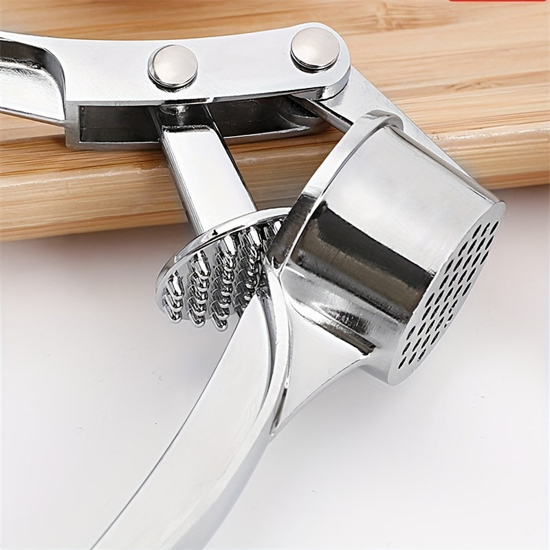 1pc RZSYZH Heavy-Duty Garlic Press, Ginger Crusher, Lemon Squeezer - Heavy-Duty Manual Crusher with Efficient Crushing, Compact Design for Kitchen, Restaurant, Home - Easy-Clean Garlic Press Tool for Garlic, Ginger, Lemon, Co