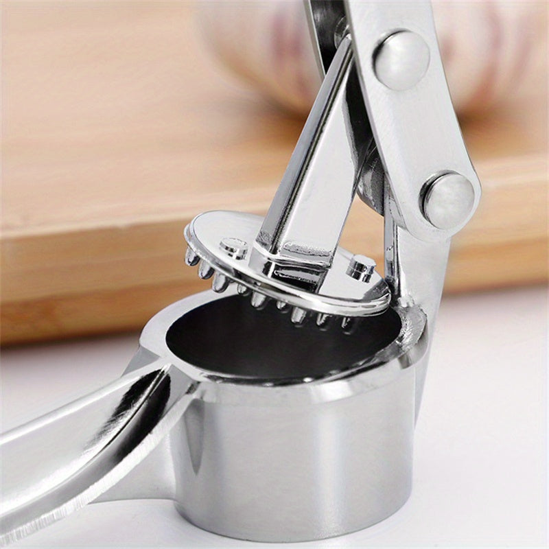 1pc RZSYZH Heavy-Duty Garlic Press, Ginger Crusher, Lemon Squeezer - Heavy-Duty Manual Crusher with Efficient Crushing, Compact Design for Kitchen, Restaurant, Home - Easy-Clean Garlic Press Tool for Garlic, Ginger, Lemon, Co